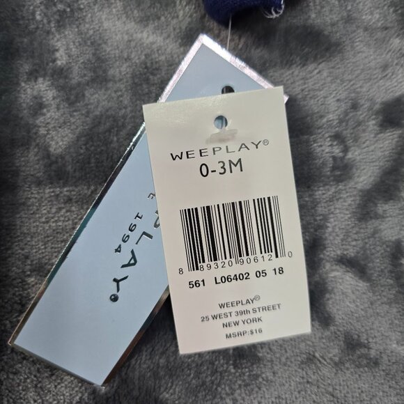 Weeplay Fleece Footed Pajamas 0–3M Set of 2 Happy Camper Bear Print NWT - Picture 3 of 7